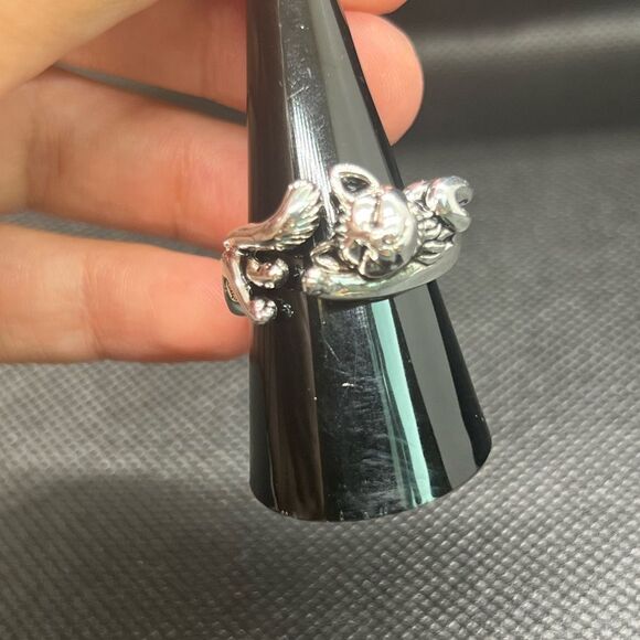 Sterling Silver Adjustable Cat Ring-Perfect for Cat Lovers - Picture 7 of 8